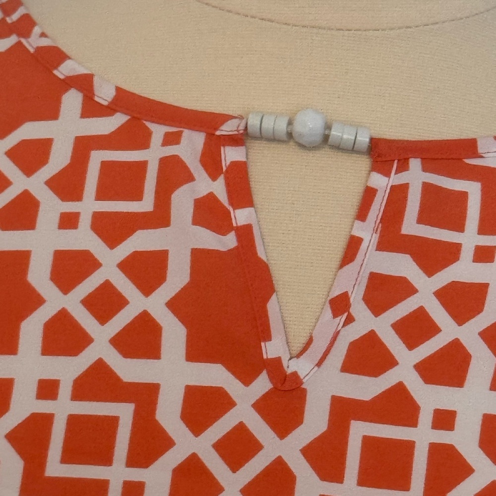 Ruby Rd. Size 22. Orange and white. White bead detail at front - Picture 3 of 5